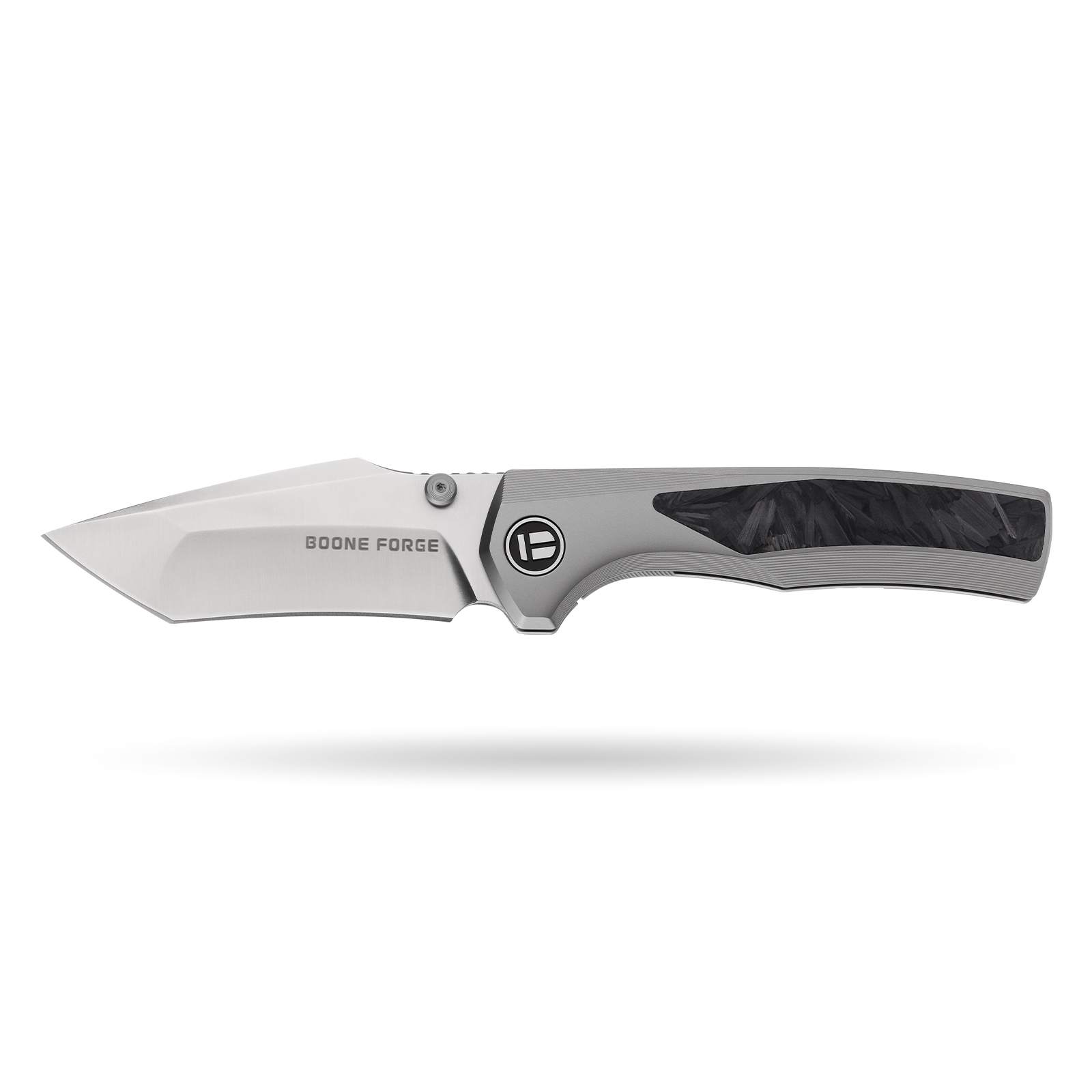 1 Granite Frontier × Boone Forge "Vanguard" Titanium & Carbon Fiber Frame Lock Knife (3.41" M390 Blade) - Image 1