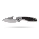 Granite Frontier × Boone Forge "Ember" Titanium & Lava Carbon Fiber Button Lock Knife (3.38" M390 Blade)