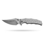 Granite Frontier × Boone Forge "Shatter" Titanium Trailing Point Liner Lock Knife (4.06" M390 Blade)