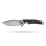 Granite Frontier × Boone Forge "Strata" Titanium & Patterned Carbon Fiber Knife (3.75" M390 Blade)