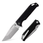 Granite Frontier × Boone Forge "Titan" Tactical Tanto Folder (3.94" Sandvik 14C28N Blade)