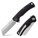 Granite Frontier × Boone Forge "Apex" Black G10 & Sandvik 14C28N Reverse Tanto Folder (3.34" Blade)