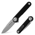 Granite Frontier × Boone Forge "Sentry" Black G10 & Sandvik 14C28N EDC Folder (3.39" Blade)